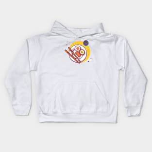 Salmon Sushi With Chopstick On Plate Kids Hoodie